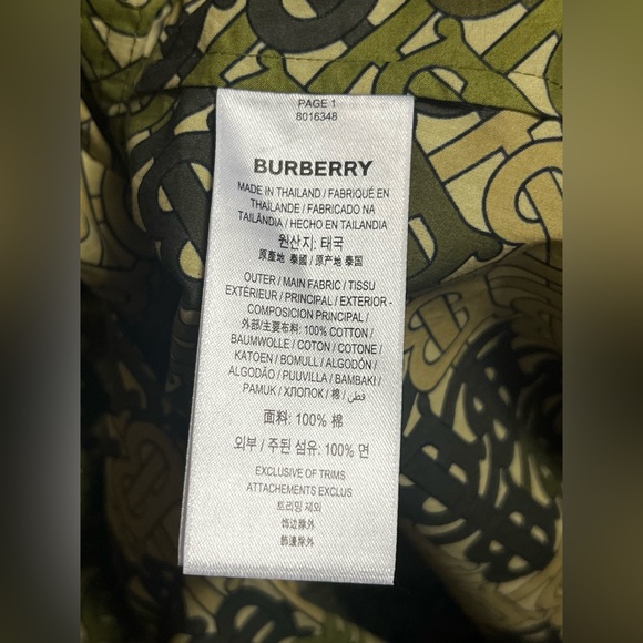 2020 Burberry Button Up Top - Picture 6 of 8